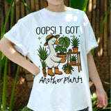 Oops I Got Another Plant Shirt, Funny Goose Plant Lover Tee, Indoor Gardening T-Shirt, Cute Monstera Gift for Plant Moms & Dads
