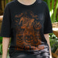 Trick or Trashy Raccoon Halloween Shirt, Funny Witch Pumpkin Tee, Spooky Trash Panda T-Shirt, Cute Fall Costume Party Gift Top