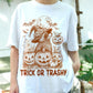 Trick or Trashy Raccoon Halloween Shirt, Funny Witch Pumpkin Tee, Spooky Trash Panda T-Shirt, Cute Fall Costume Party Gift Top