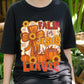 Fall For Jesus Shirt, He Never Leaves Tee, Christian Pumpkin T-Shirt, Faith Autumn Top, Religious Fall Graphic Tee, Church Outfit