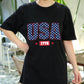 USA 1776 Shirt, American Flag Stars Independence Day Tee, Patriotic Fourth of July T-Shirt, Vintage USA Pride Gift for Men Women