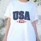 USA 1776 Shirt, American Flag Stars Independence Day Tee, Patriotic Fourth of July T-Shirt, Vintage USA Pride Gift for Men Women