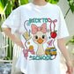 Cute Back to School Duck Shirt, Kawaii Pink Bow Goose Tee for Girls, Teacher Student First Day Shirt, Kids School Bus Graphic T-shirt