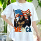 Funny Gorilla USA Shirt, Patriotic July 4th Muscle Ape Tee, 'Merica American Flag T-Shirt, Independence Day Party Shirt for Men Women