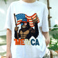 Funny Gorilla USA Shirt, Patriotic July 4th Muscle Ape Tee, 'Merica American Flag T-Shirt, Independence Day Party Shirt for Men Women