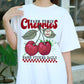 Farm Fresh Cherries Shirt, Juicy Sweet Fruit Tee, Hand Picked Daily Retro Graphic T-Shirt, Summer Farmers Market Vintage Aesthetic Tee