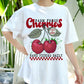 Farm Fresh Cherries Shirt, Juicy Sweet Fruit Tee, Hand Picked Daily Retro Graphic T-Shirt, Summer Farmers Market Vintage Aesthetic Tee