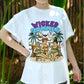Wicked Summer Shirt, Funny Halloween Beach Tee, Plus Size Witchy Swimsuit Shirt, Spooky Cute Summer T-Shirt, Retro Witch Friends Tee