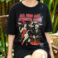 All Men Are Cremated Equal Shirt, Witchy Feminist Dark Humor Tee, Halloween Retro Skeleton T-Shirt, Funny Spooky Girl Power Graphic Tee