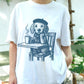 French Artist Dog Shirt, Cute Coffee Lover Tee, Beret Puppy Graphic T-Shirt, Retro Café Dog Art Top, Funny Dog Lover Gift for Women Men