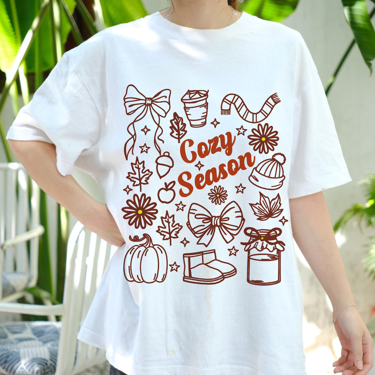 Cozy Season Shirt, Cute Fall T-Shirt, Autumn Cozy Tee, Pumpkin Spice Shirt, Cute Coffee Shirt, Fall Fashion Gift, Autumn Aesthetic