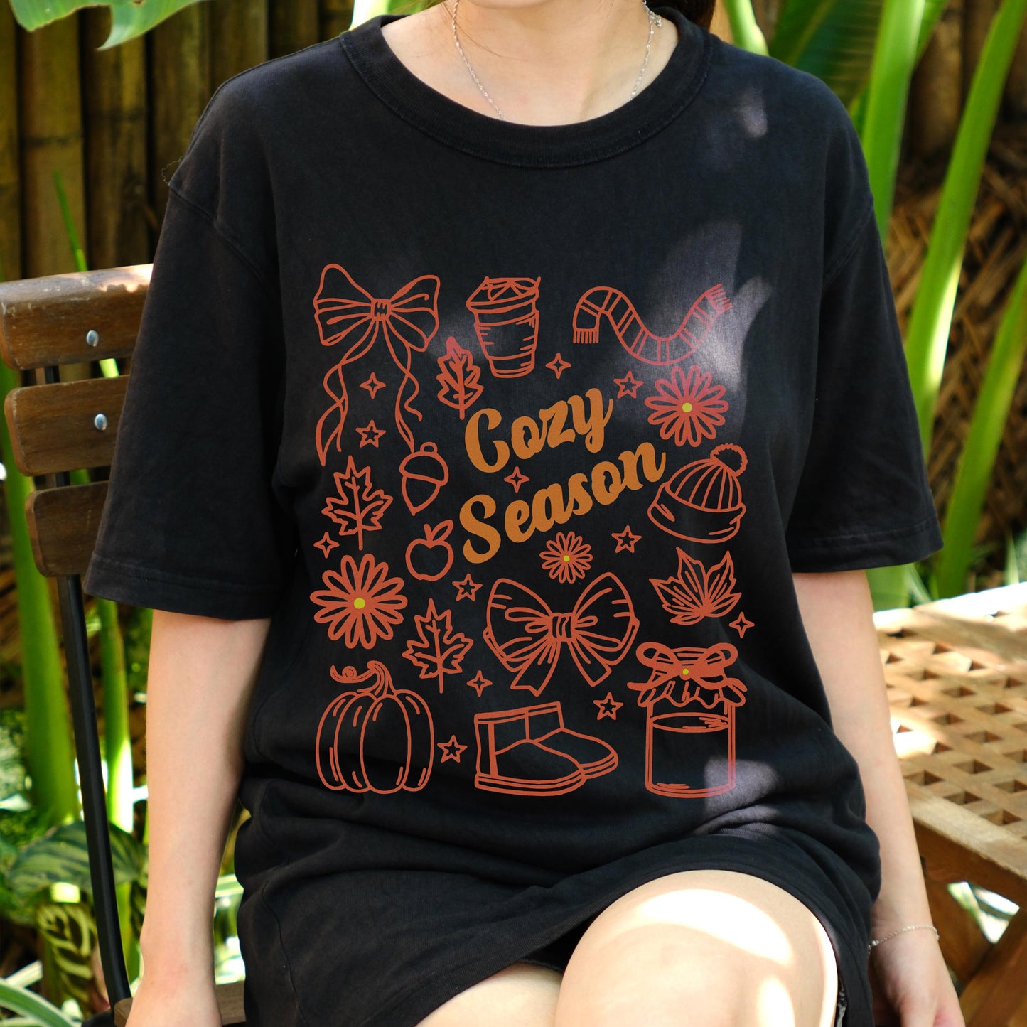 Cozy Season Shirt, Cute Fall T-Shirt, Autumn Cozy Tee, Pumpkin Spice Shirt, Cute Coffee Shirt, Fall Fashion Gift, Autumn Aesthetic