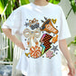 Retro Cheerleading Shirt, Cheer Squad Tee, Cheerleader Graphic T-Shirt, Game Day Spirit Wear, Pom Pom Bow Megaphone Top