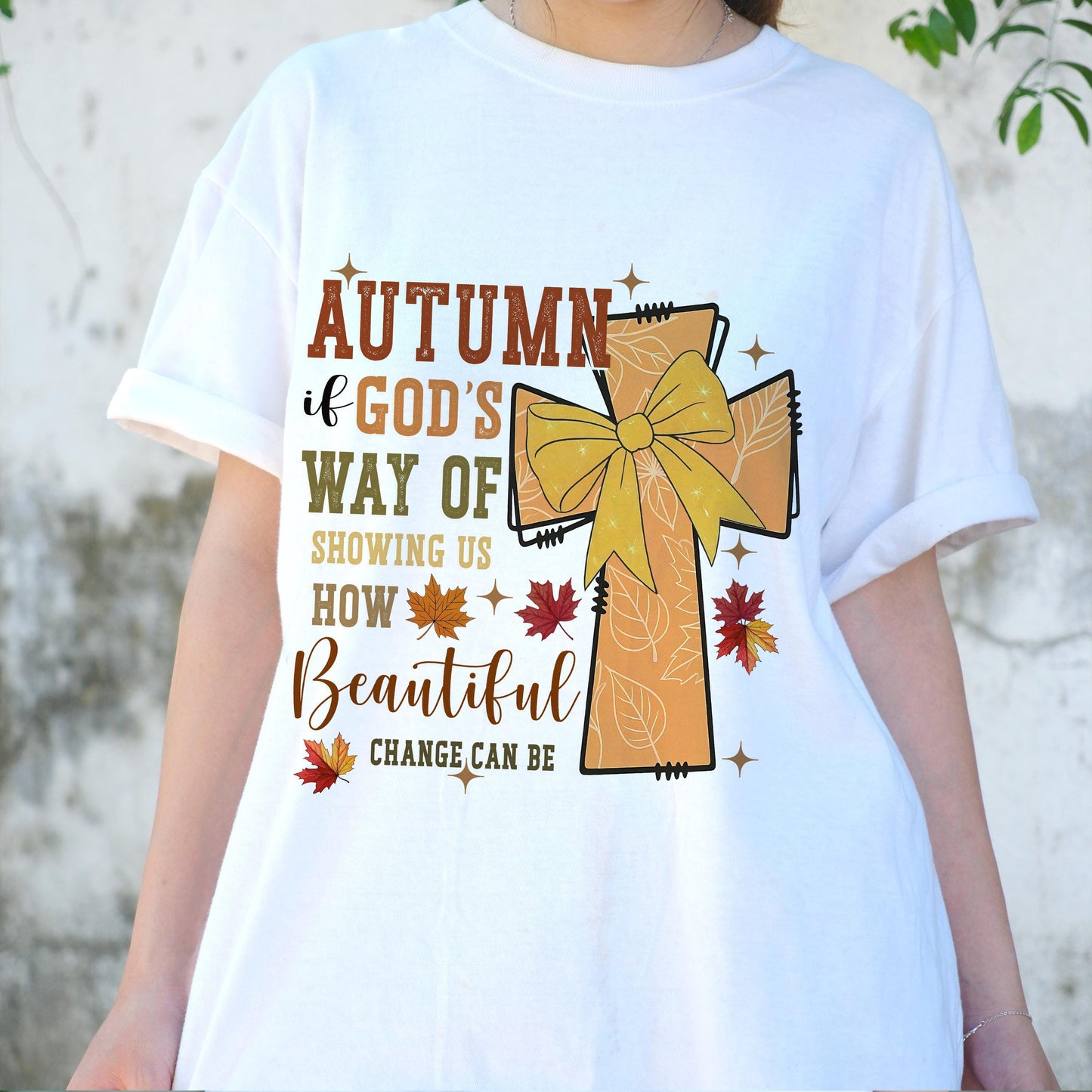 Autumn Christian Shirt, Faith Fall Tee, God's Way Fall Shirt, Religious Autumn Quote Tee, Spiritual Fall Graphic T-Shirt
