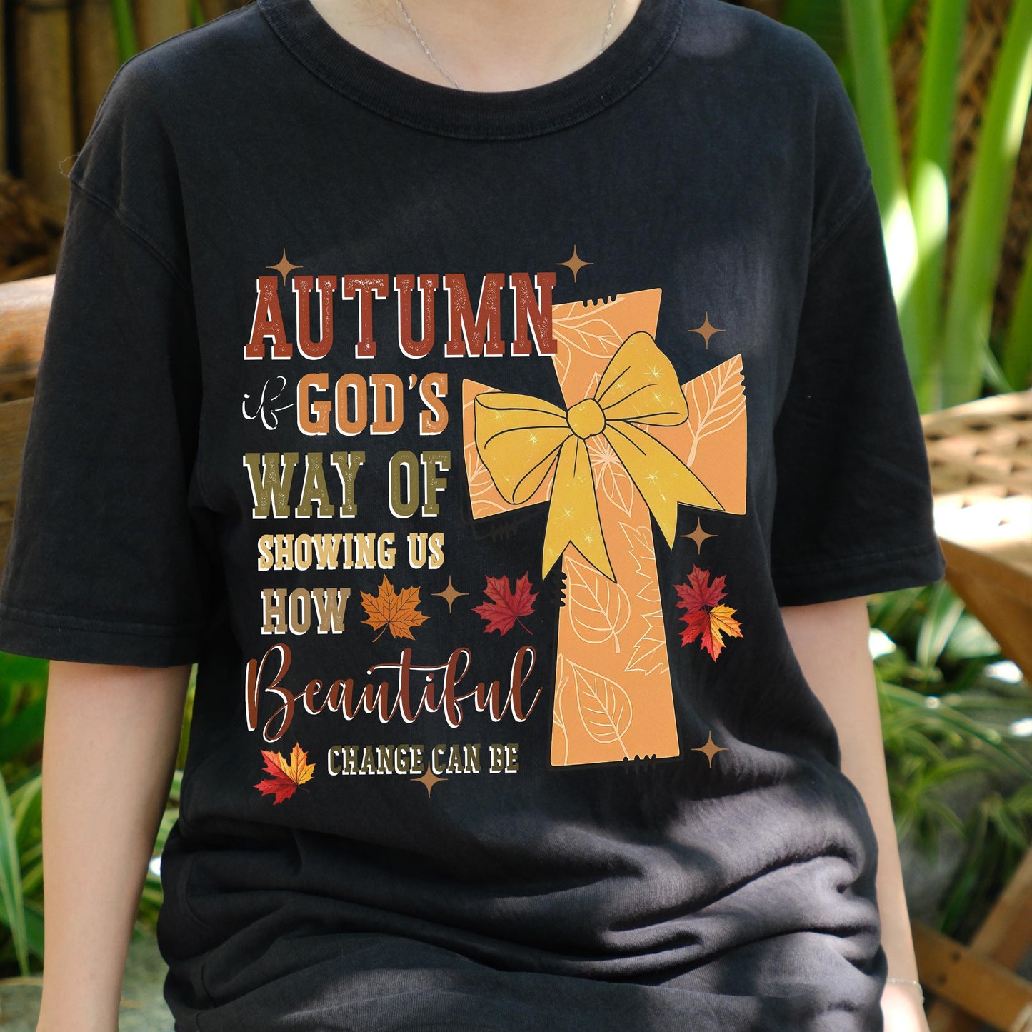 Autumn Christian Shirt, Faith Fall Tee, God's Way Fall Shirt, Religious Autumn Quote Tee, Spiritual Fall Graphic T-Shirt