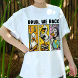 Bruh We Back Shirt, Funny Duck Back to School Tee, Teacher Student Gift, Cute Cartoon Animal T-Shirt, Classroom Humor Top