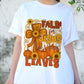 Fall For Jesus Shirt, He Never Leaves Tee, Christian Pumpkin T-Shirt, Faith Autumn Top, Religious Fall Graphic Tee, Church Outfit